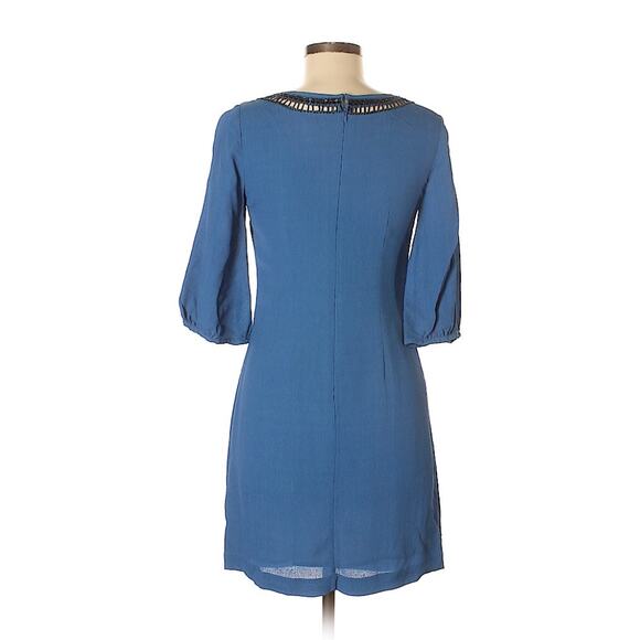 Tracy Reese Blue Embellished Tunic Shift Dress 0 - Picture 2 of 9